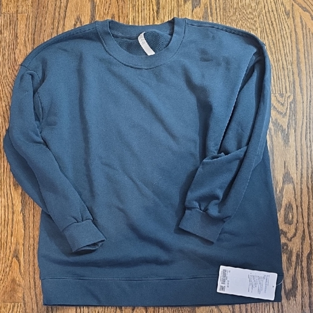 Lululemon Athletica Submarine Green Sweatshirt 10 Perfectly Oversized Crew SUBM
